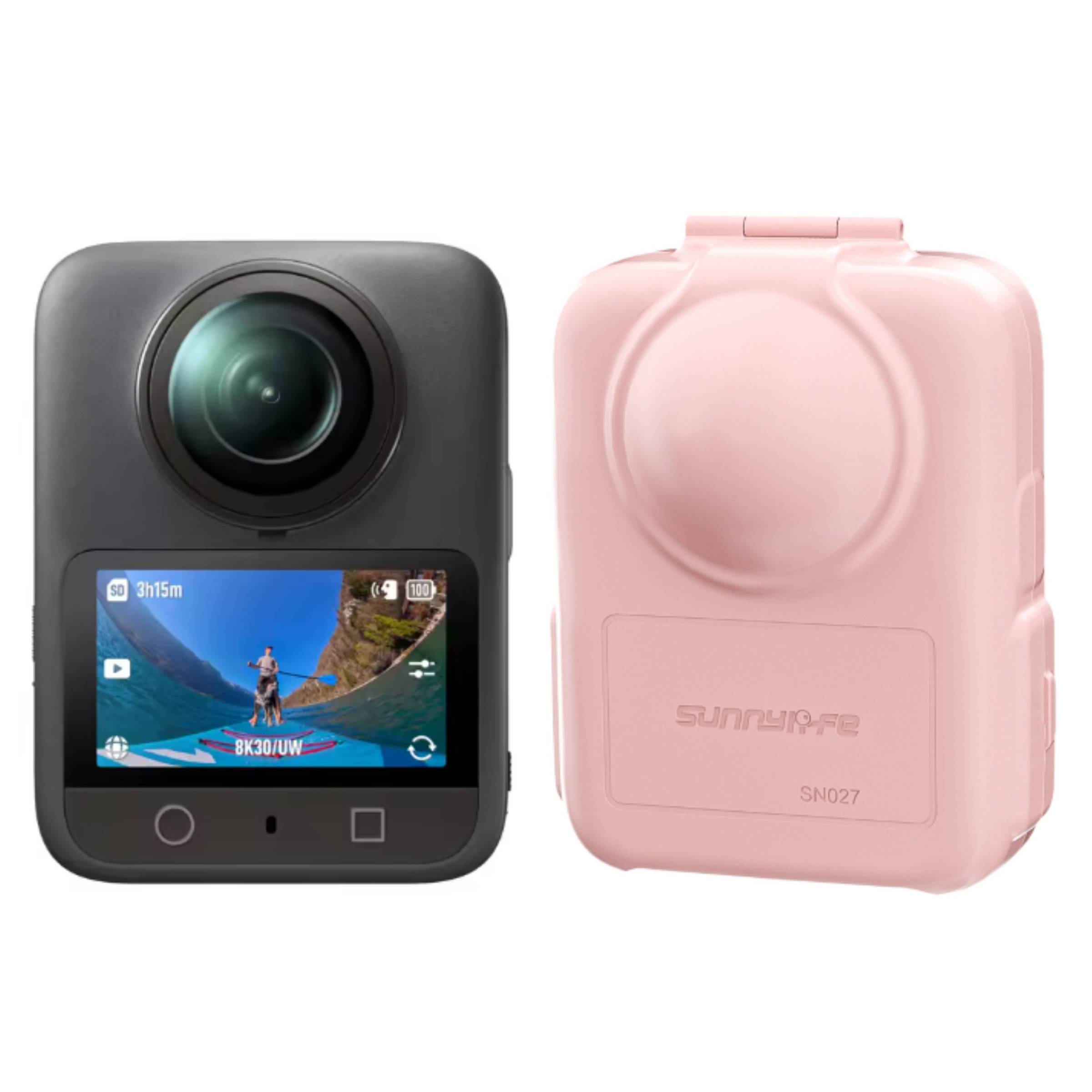 Futerał Mini Case Etui Ochronne Półotwarte do DJI OSMO 360 – Idealna ochrona w różowym kolorze