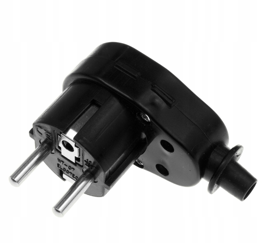 Wtyczka prądowa WT-07 16A kątowa obrotowa 360/45 z uziemieniem – Elgotech