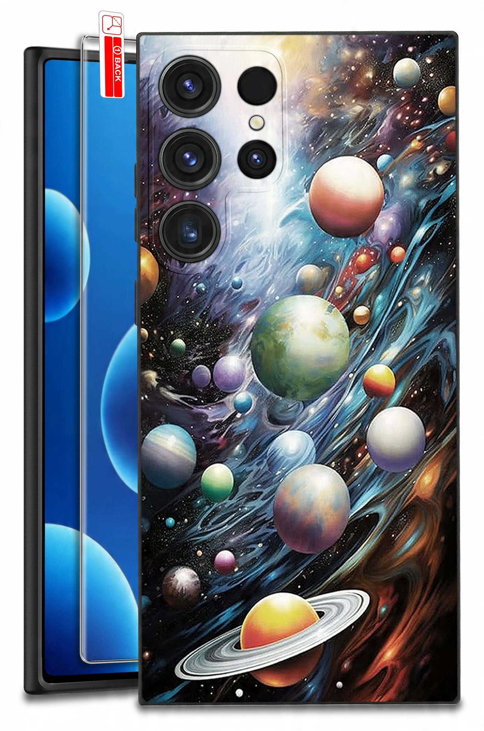 ETUI do Samsung Galaxy S24 Ultra | WZORY | SILIKONOWE MATT CASE + SZKŁO HARTOWANE 9H