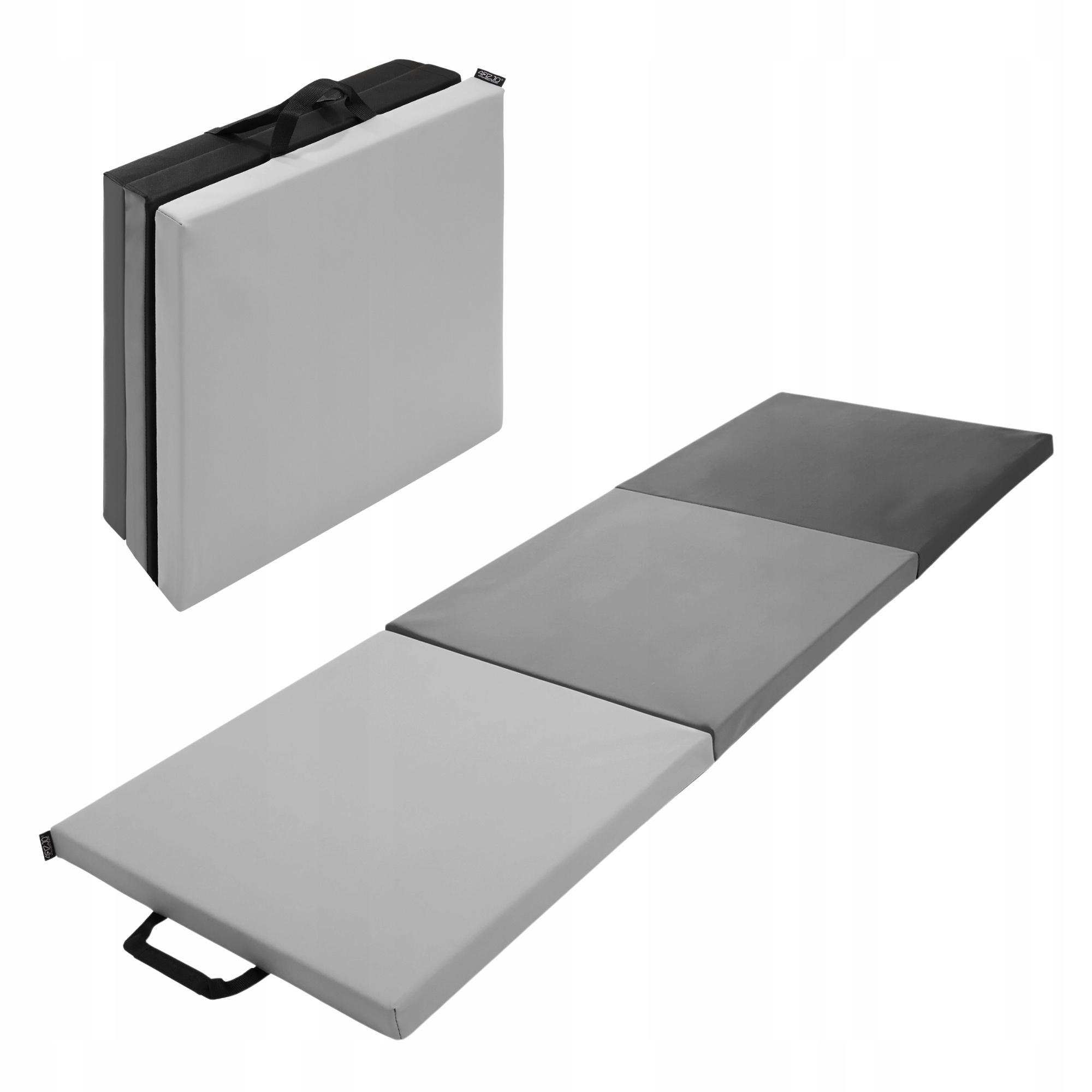 Materac gimnastyczny składany 180x60x5 cm - czarny dla aktywnych
