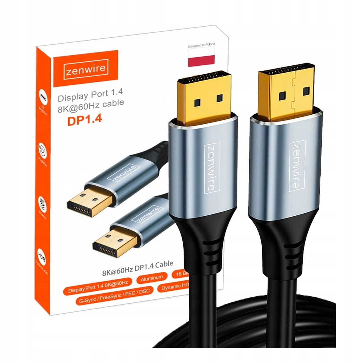 Kabel Display Port 1.4 3m – Wysoka jakość obrazu i dźwięku