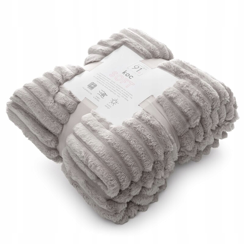 Koc SOFT 70x160 cm beżowy – Komfort i elegancja w Twoim domu