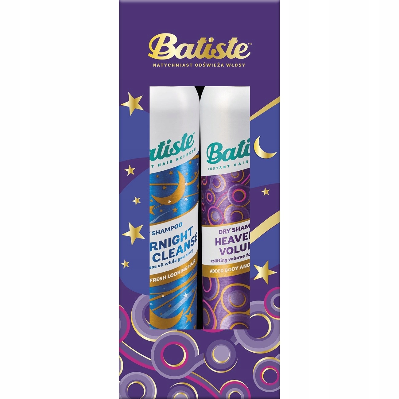 BATISTE Zestaw świąteczny – Suchy szampon Heavenly Volume i Overnight Light Cleanse