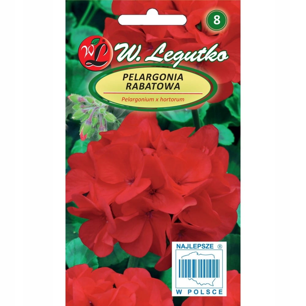 Pelargonia rabatowa Gama F1 - czerwona nasiona 0,05g - W. Legutko