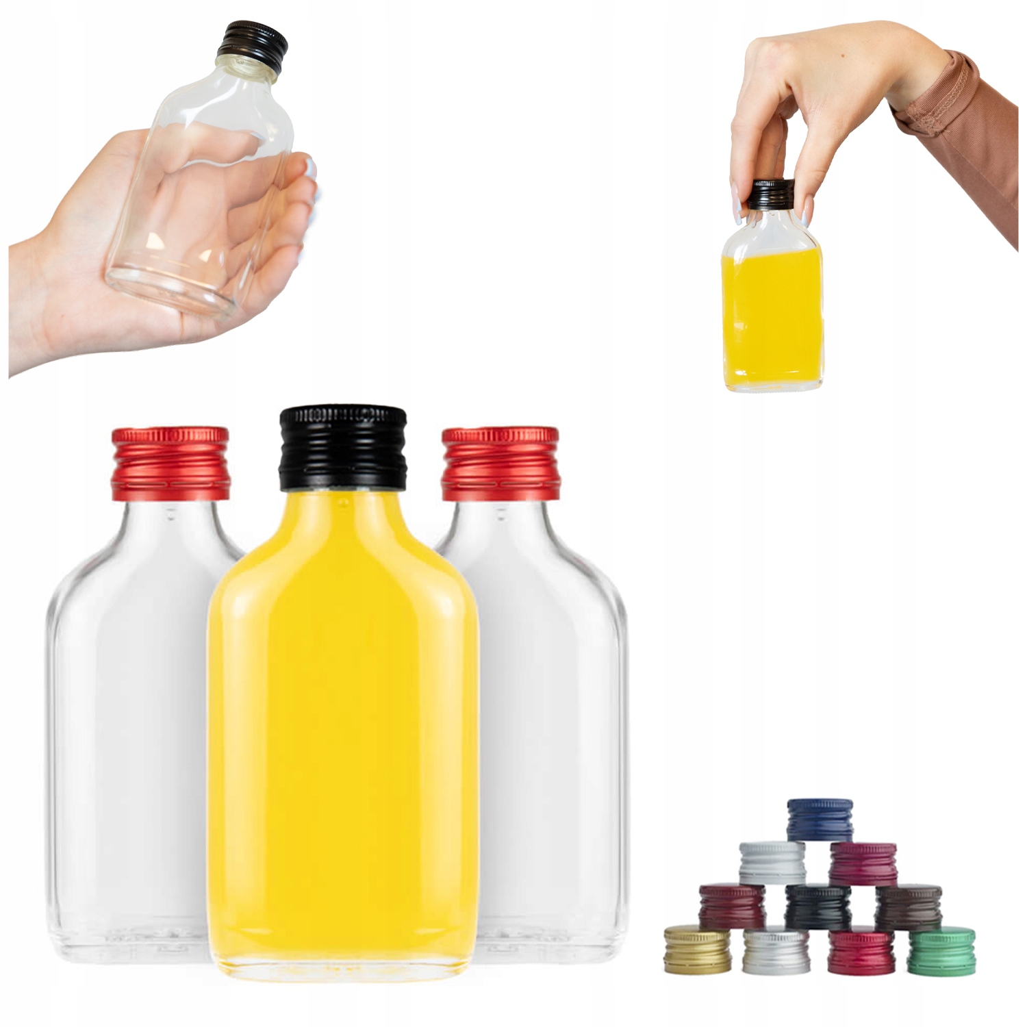 50x Butelki szklana PIERSIÓWKA 100 ml – Idealne na nalewki i prezenty