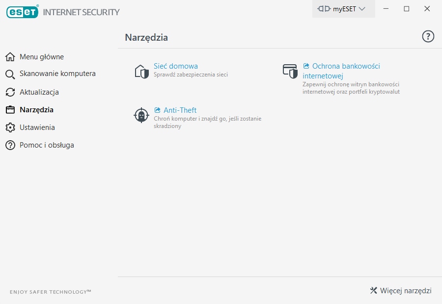 Nowoczesne funkcje zabezpieczeń ESET Home Security