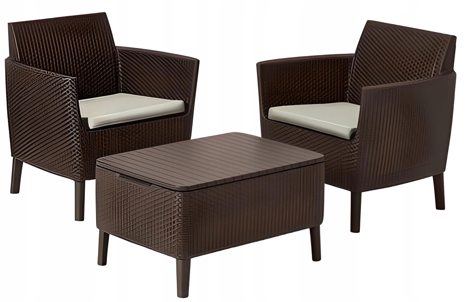 Zestaw mebli ogrodowych Salemo Balcony Set brązowy – Komfort i styl w Twoim ogrodzie