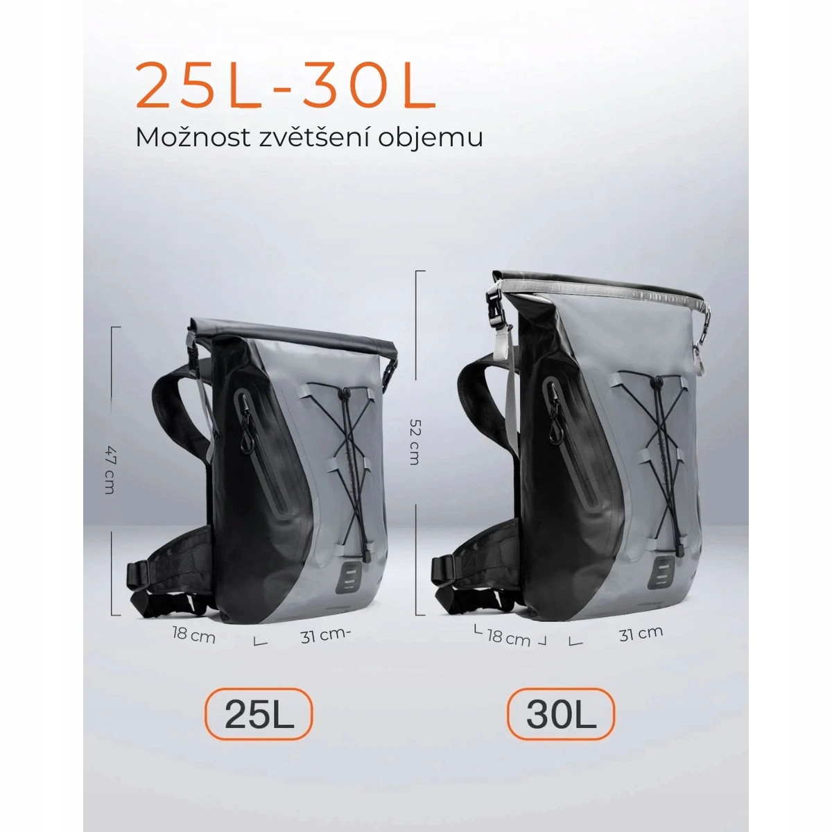 Przestronność i elastyczność – pojemność 25-30L