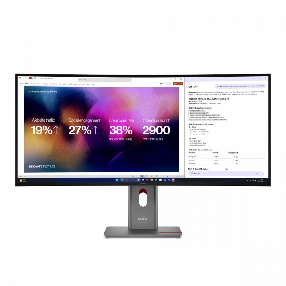 Monitor Lenovo ThinkVision P40WD-40 z kamerą MC60 – Twoje centrum pracy