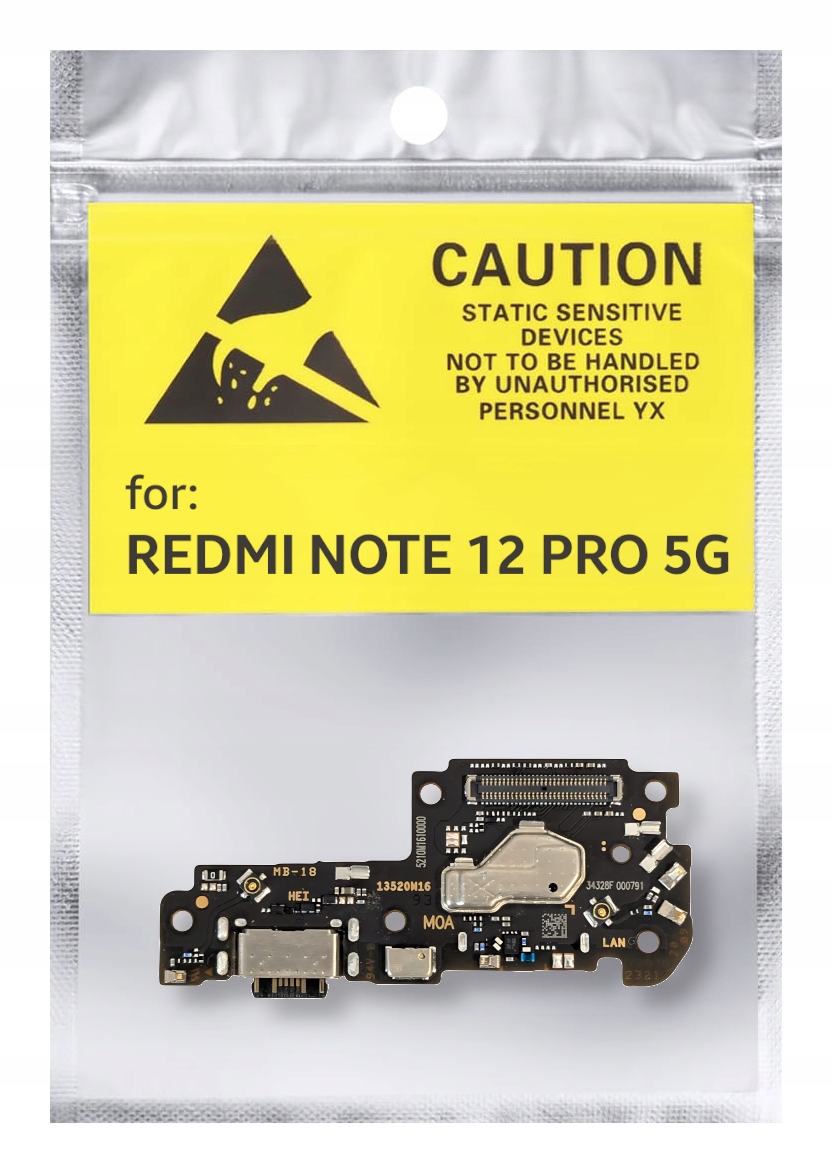 ORYGINALNA PŁYTKA GNIAZDA ŁADOWANIA USB DO XIAOMI REDMI NOTE 12 PRO 5G – WYSOKA JAKOŚĆ I NIEZAWODNOŚĆ