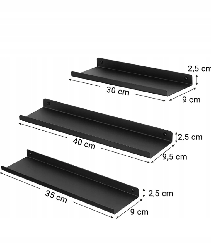 Wymiary i maksymalne obciążenie półek