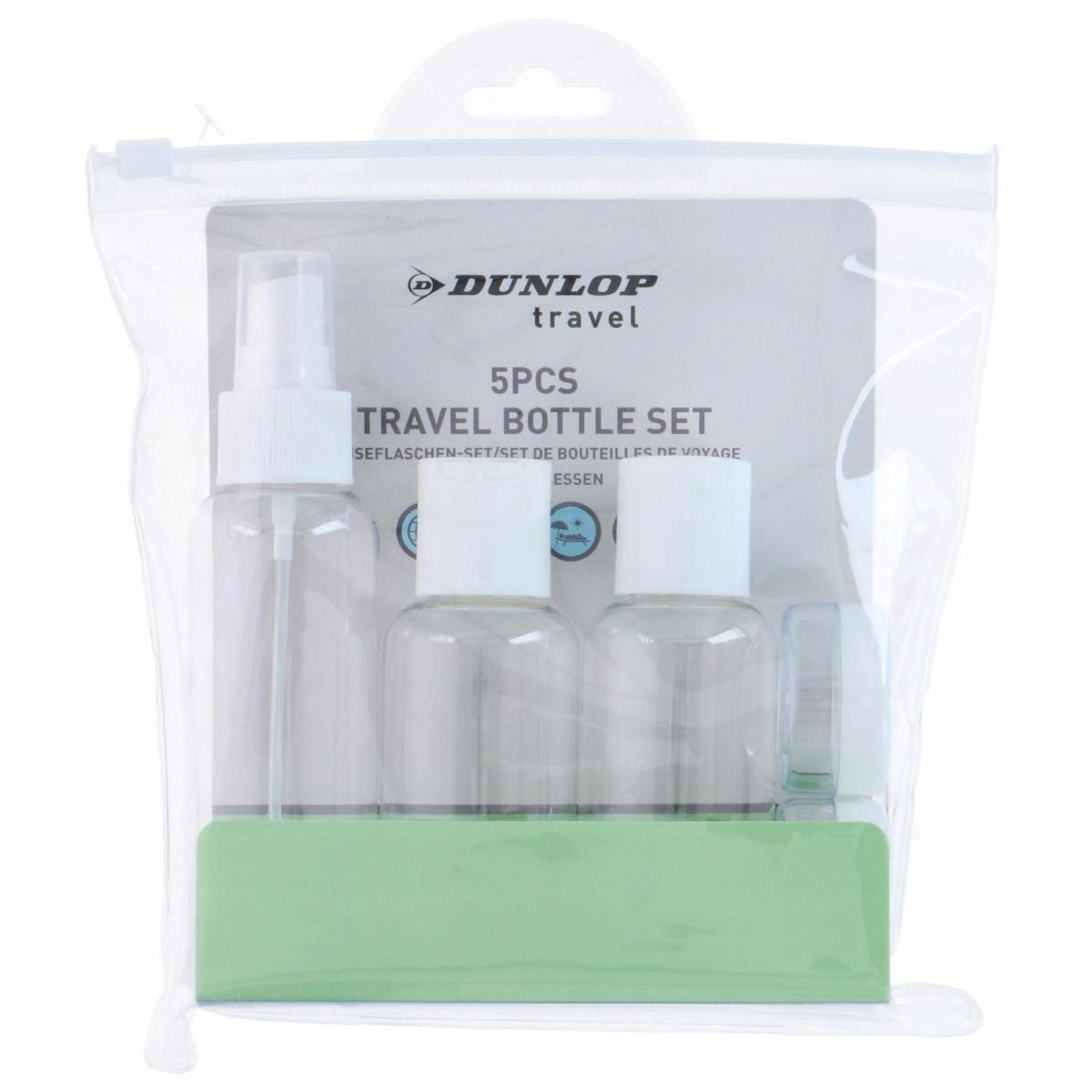 Butelki turystyczne podróżne do samolotu 5szt Dunlop – Idealne dla podróżników