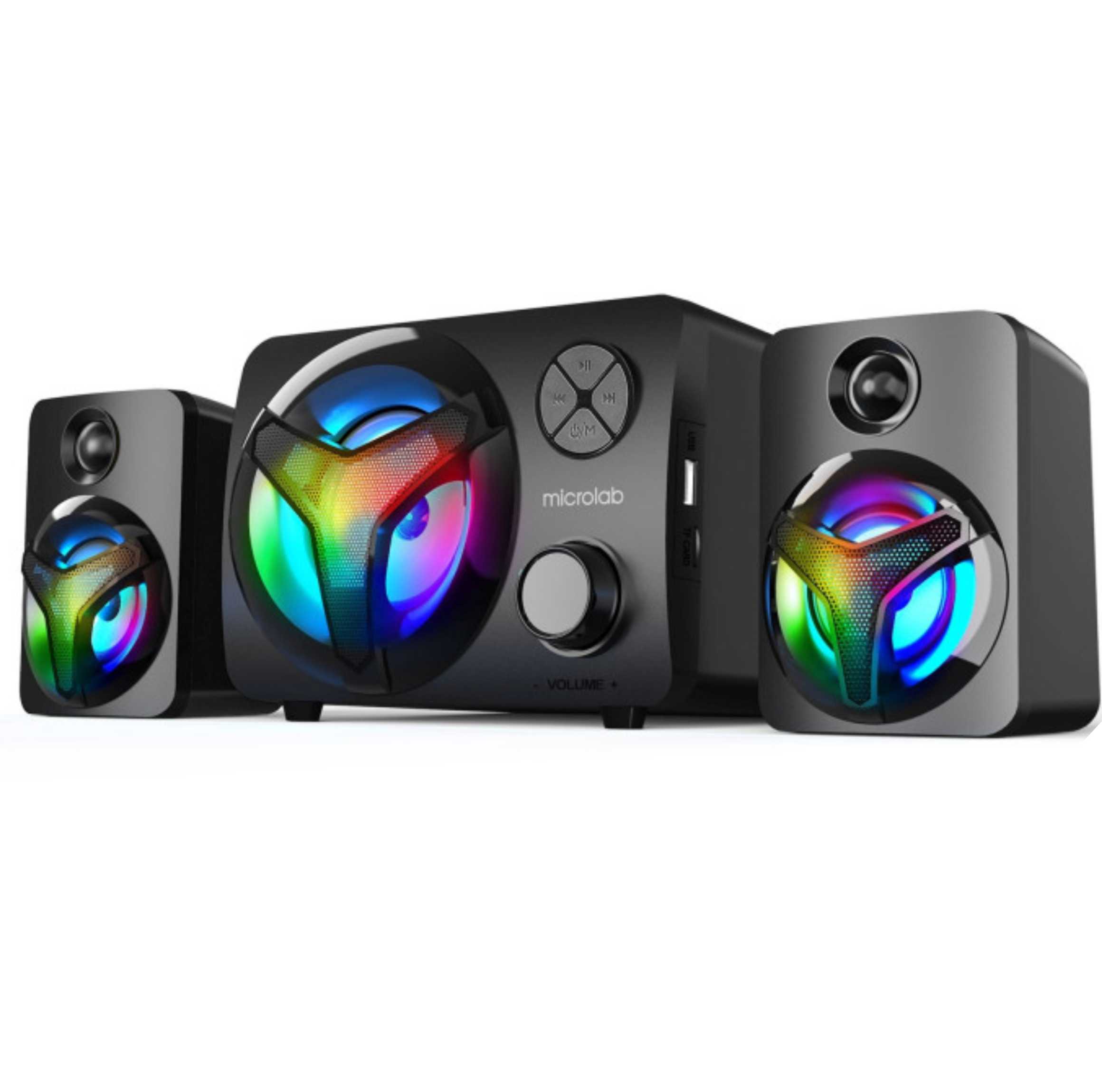 Microlab U210 – Kompaktowy zestaw głośników 2.1 z Bluetooth i LED RGB