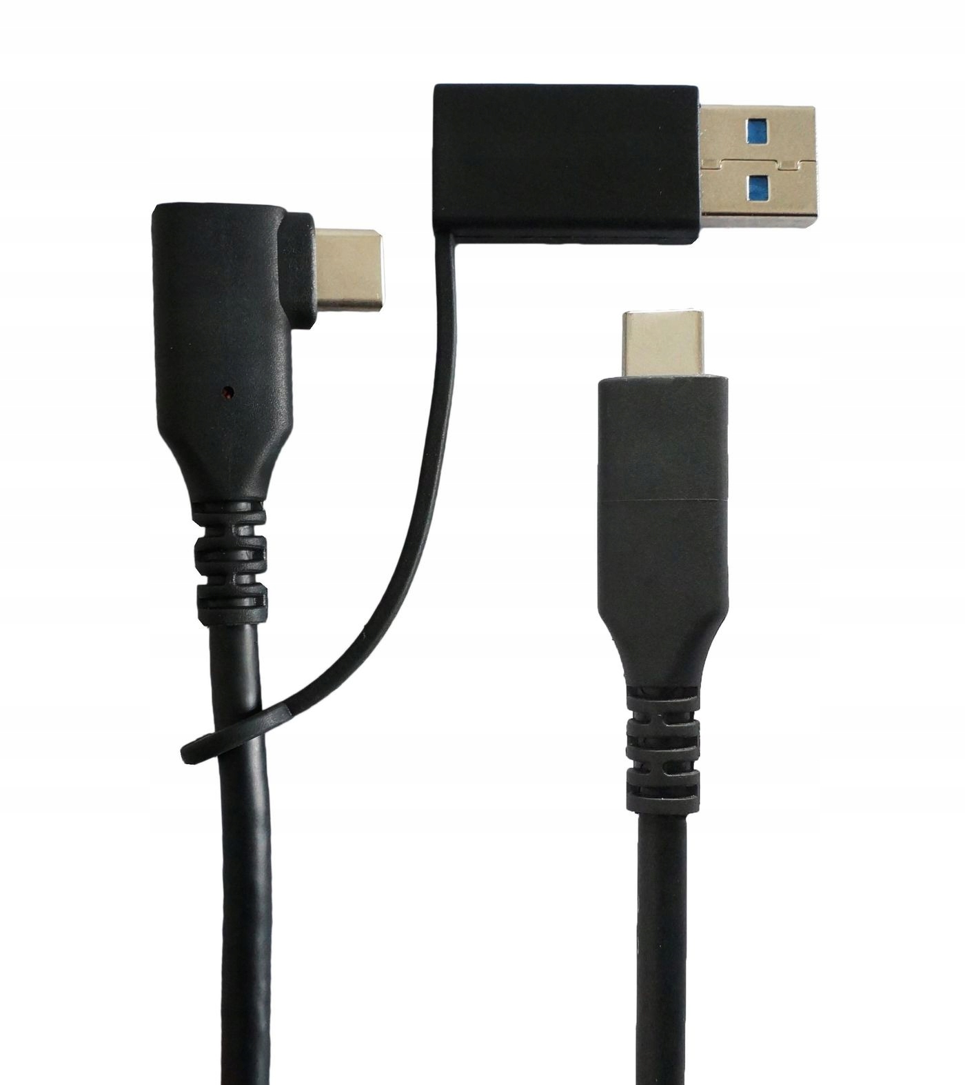 MicroConnect USB-A + USB-C - Adapter 1 m z kątowym wtykiem C