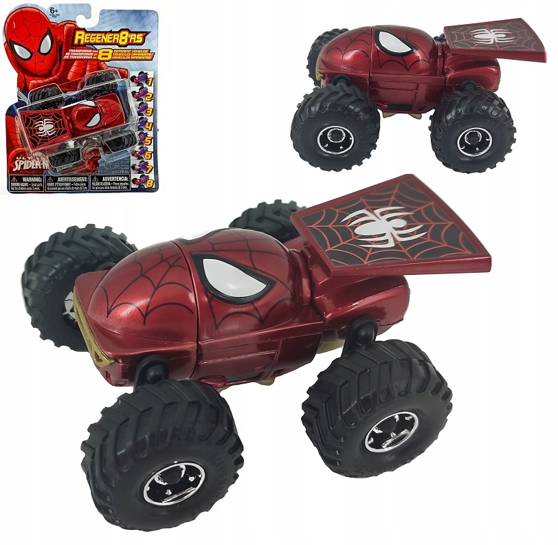 SPIDERMAN TRANSFORMUJĄCE AUTO MARVEL AVENGERS RED