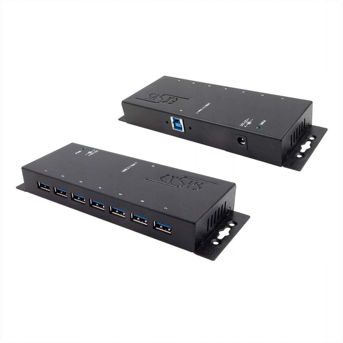 EX-1188HMS-3 – Metalowy HUB USB 3.2 Gen1 z 7 portami i ochroną ESD
