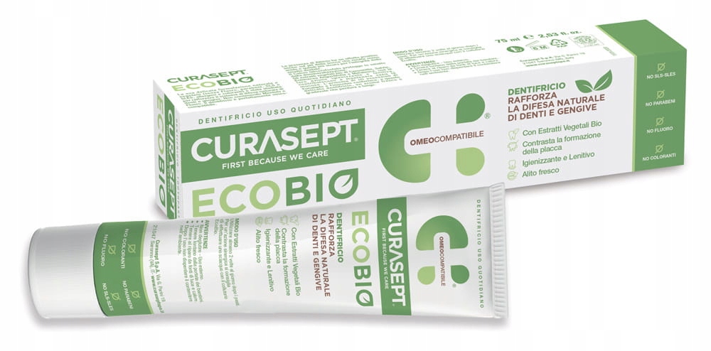 Curasept CURASEPT ECOBIO PASTA D/ZĘBÓW 75ml – Naturalna pielęgnacja jamy ustnej