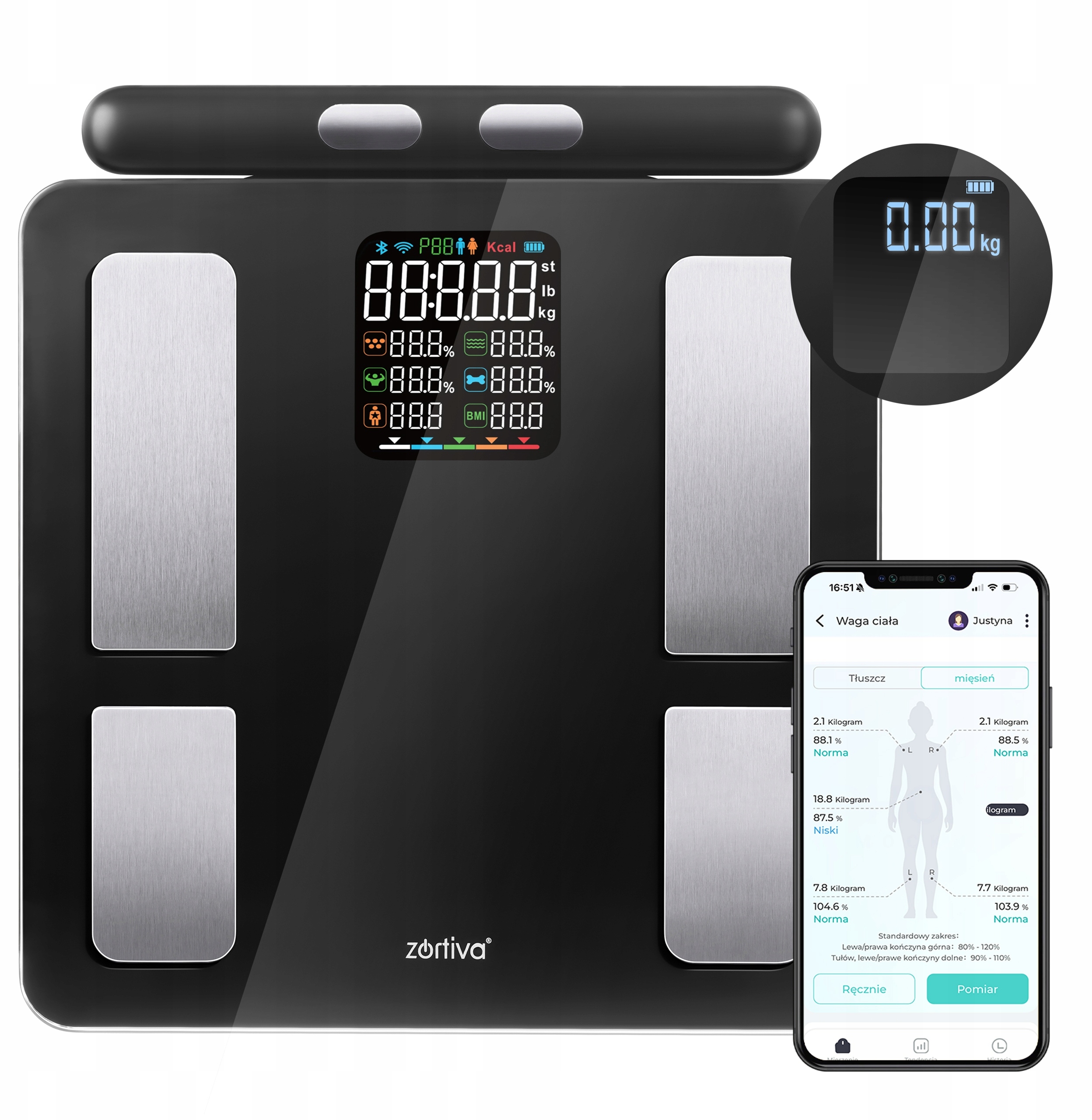 Waga łazienkowa analityczna Zortiva 26893 – Twoje inteligentne wsparcie w kontroli zdrowia