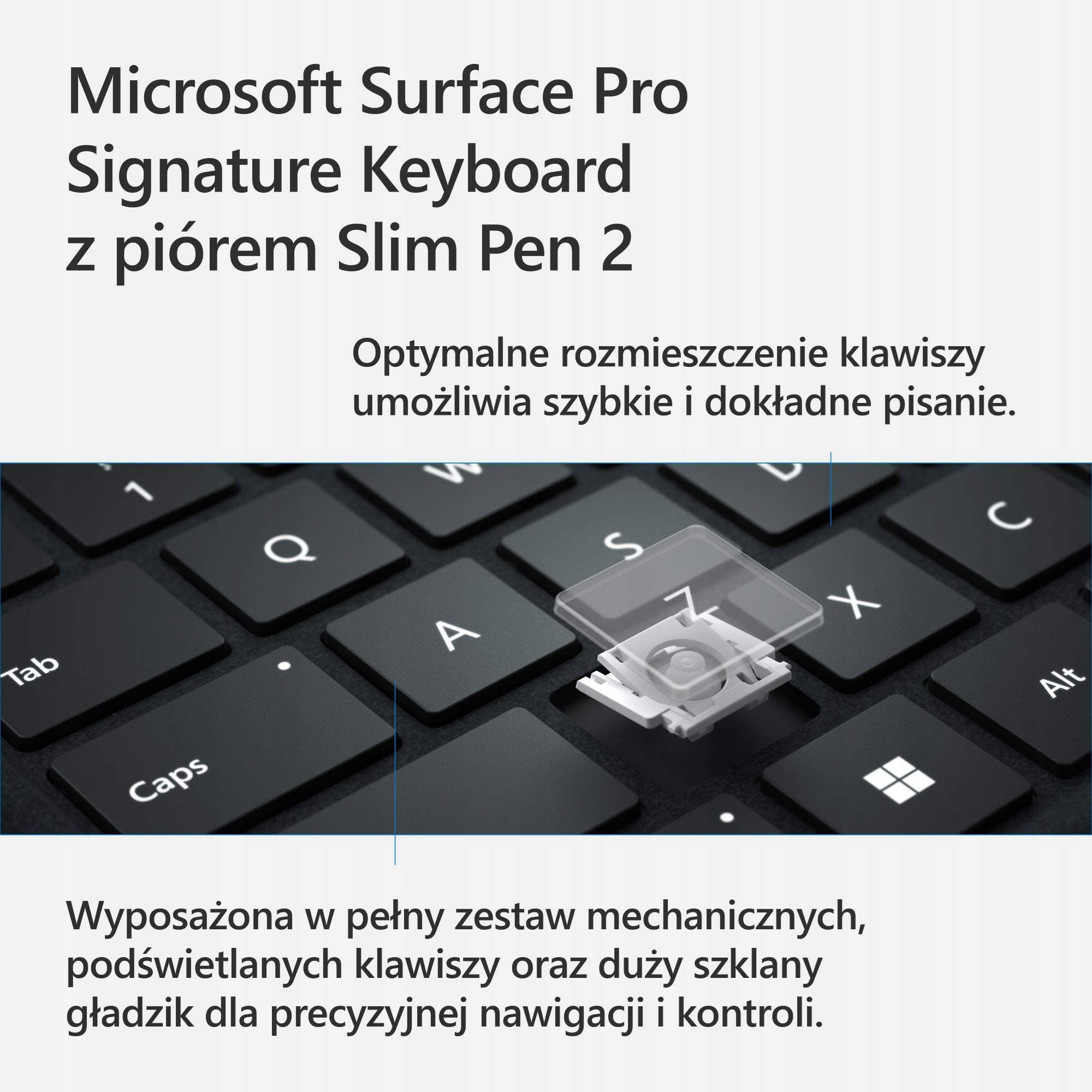 Ergonomiczny design z dużą szklaną płytką dotykową
