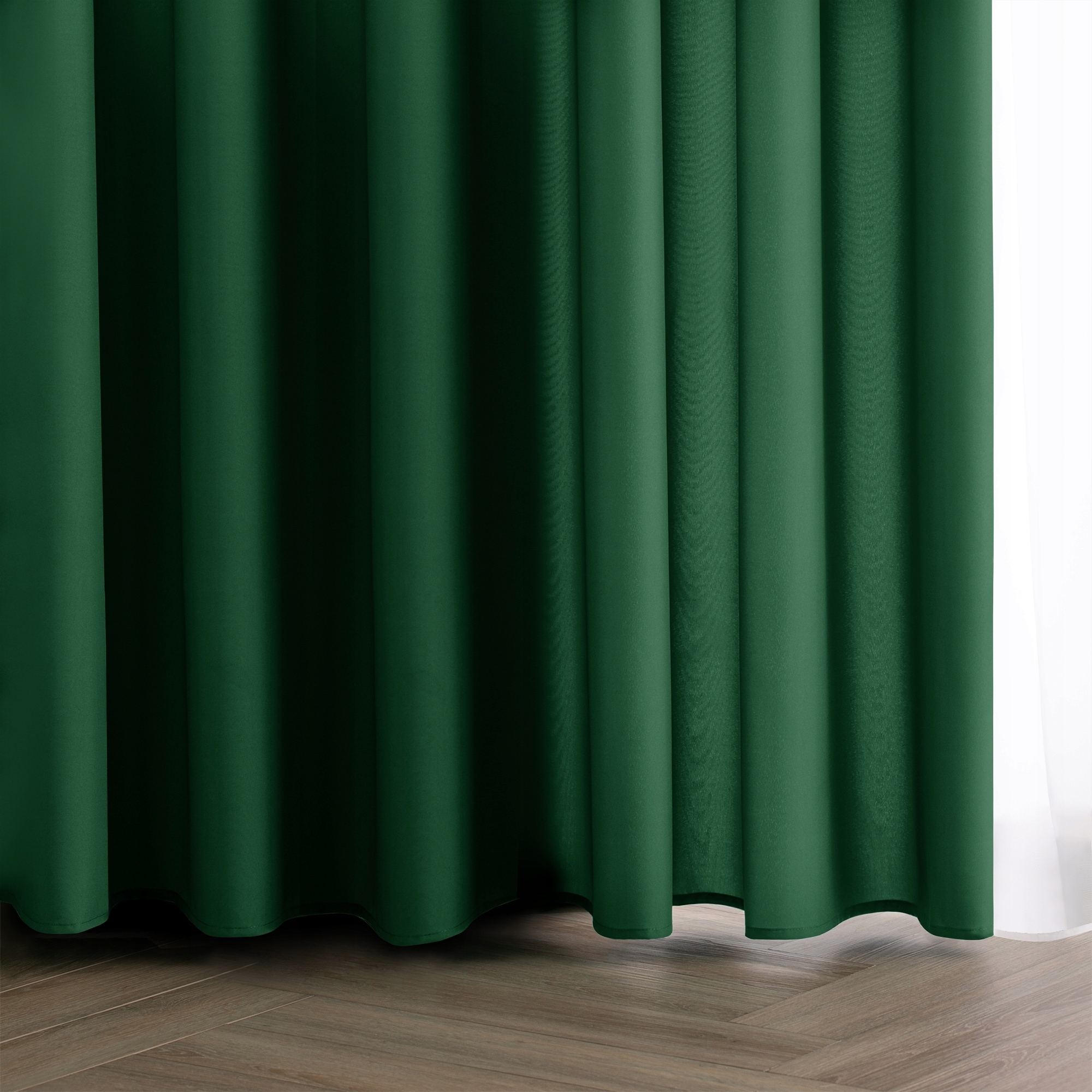 Zasłona do salonu CARLI na przelotkach gładka 200x270 zielona* – Elegancja i komfort w Twoim wnętrzu