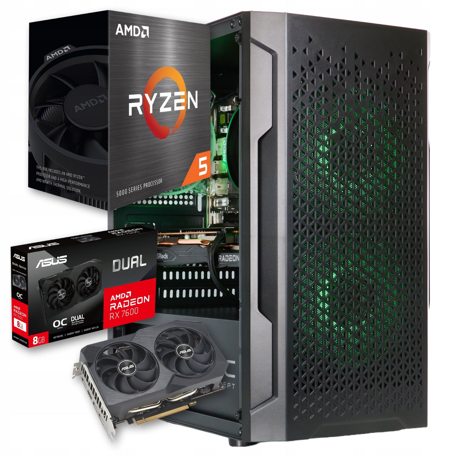 Komputer Gamingowy BSG Venom V14 AMD Ryzen 5 RX 7600 16GB DDR4 512GB SSD Windows 11 – Twoje centrum rozrywki