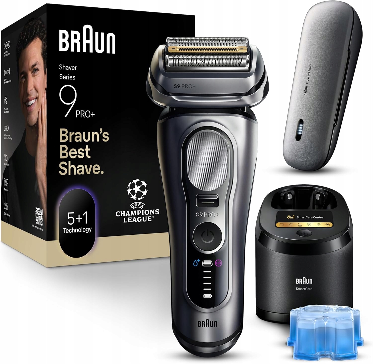 Braun Series 9 PRO+ elektryczna golarka 6w1 SmartCare 9677cce – Doskonała jakość golenia