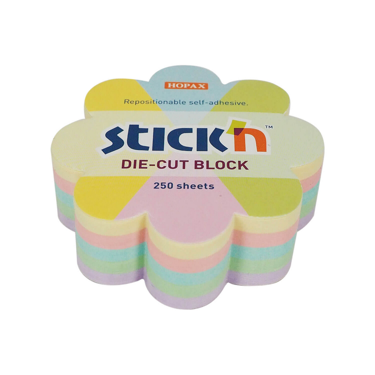 Notes STICK'N 67x67mm KWIATEK MIX 5 KOL. PASTELOWYCH – Idealny do organizacji