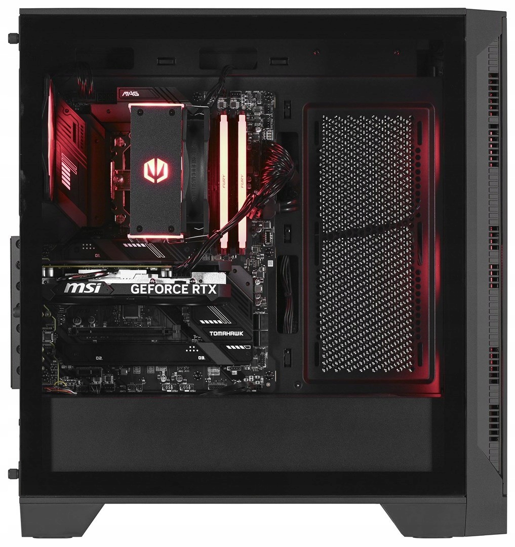Obudowa Midi Tower z podświetleniem RGB – Stylowy wygląd