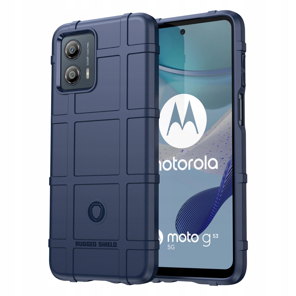 Etui Rugged Shield SUPERO do Motorola Moto G53 – Niezawodna ochrona w niebieskim kolorze