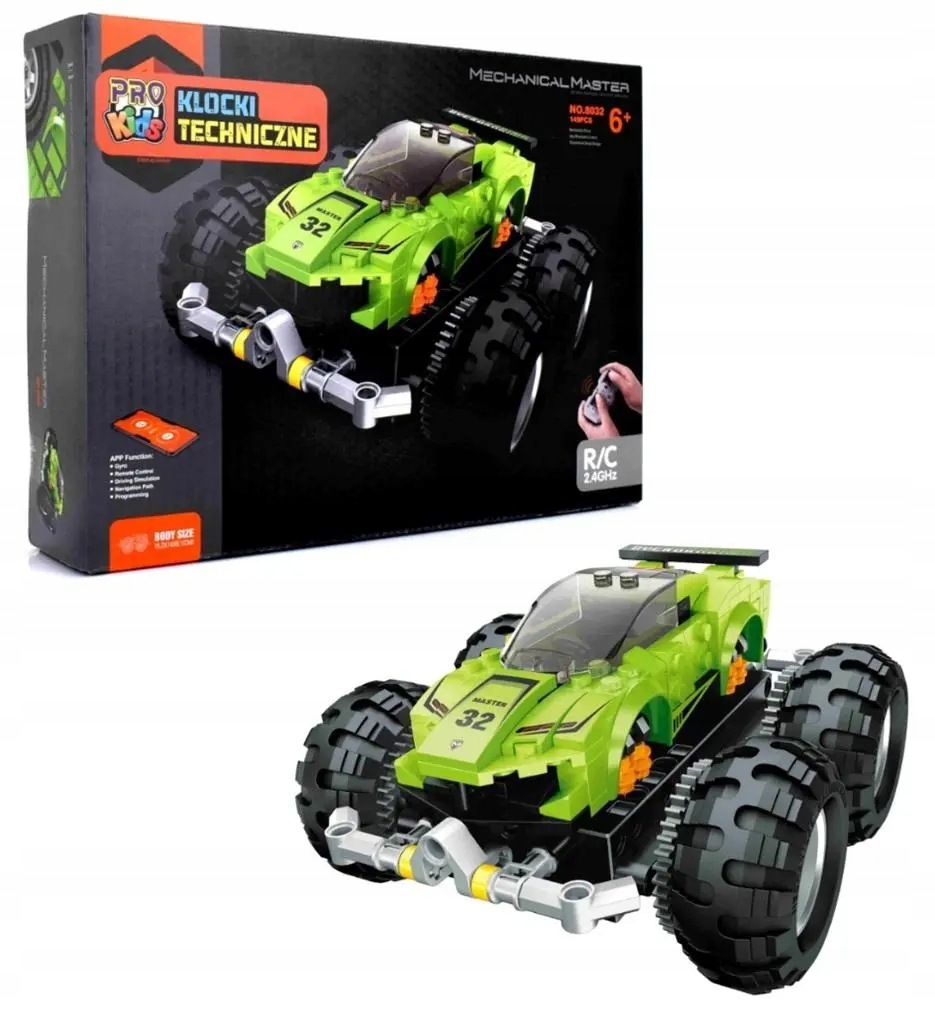 Klocki techniczne R/C Sport Big – Zdalnie sterowany samochód dla dzieci
