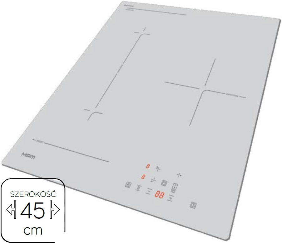 Płyta indukcyjna do zabudowy 45cm MPM-45-IM-16/W – Nowoczesne gotowanie w Twojej kuchni