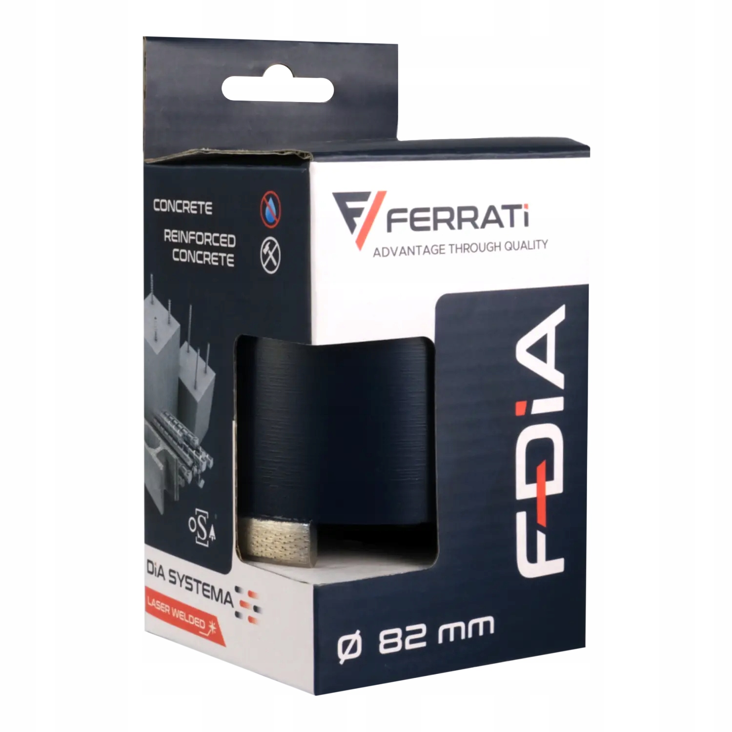 Otwornica do Betonu Zbrojonego 82mm Wiertło Koronowe Diamentowe FERRATI – Niezawodne narzędzie dla instalatorów