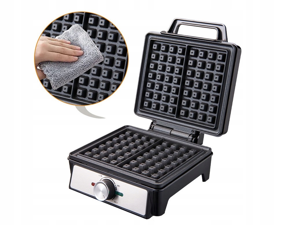 Wysoka moc 1600 W dla chrupiących gofrów