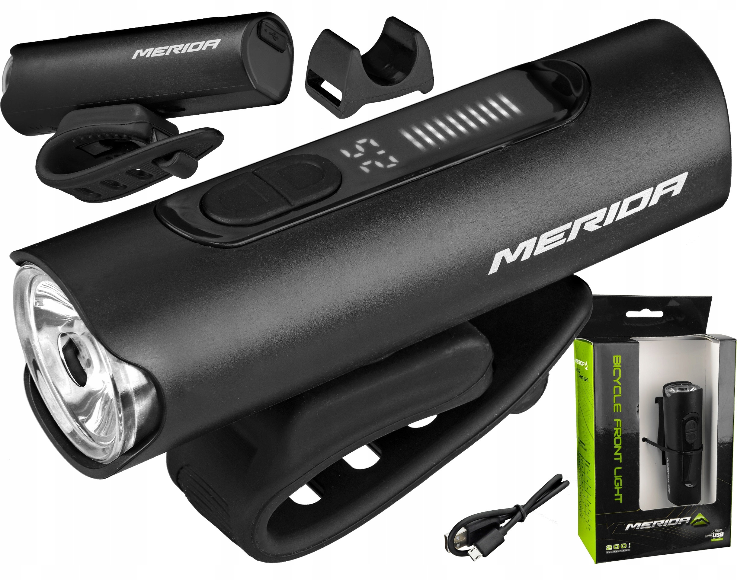 Lampka przednia MERIDA PRO 200 LM – Bezpieczna jazda po zmroku