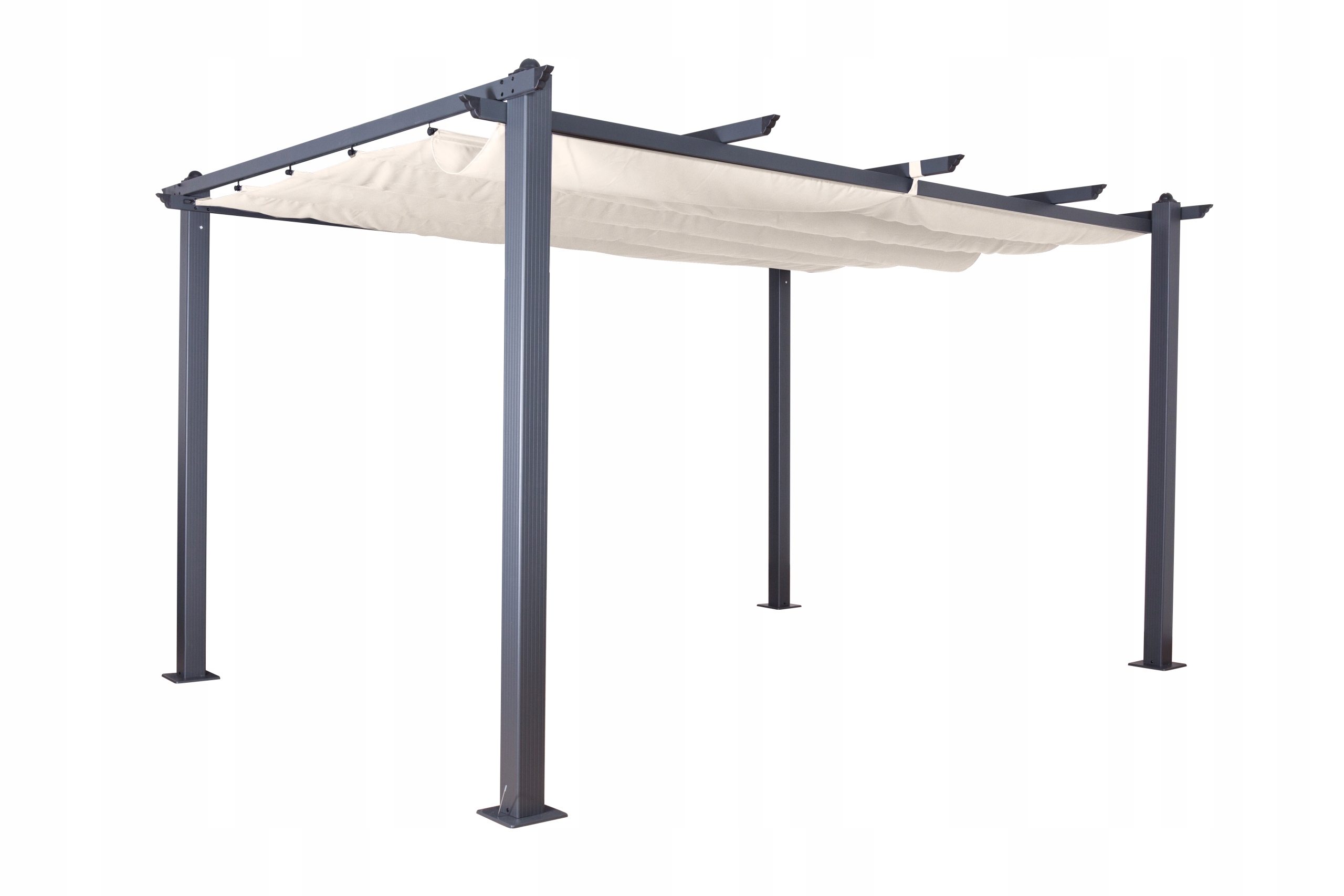 Nowoczesna pergola ogrodowa 3 x 4 m Ecru – Elegancja i funkcjonalność w Twoim ogrodzie