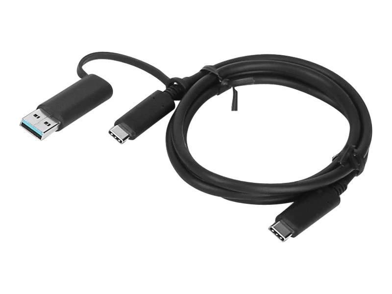 Kabel USB-C - USB-C + USB-A 1 m Czarny (4X90U90618) – Idealne połączenie dla Twojego sprzętu