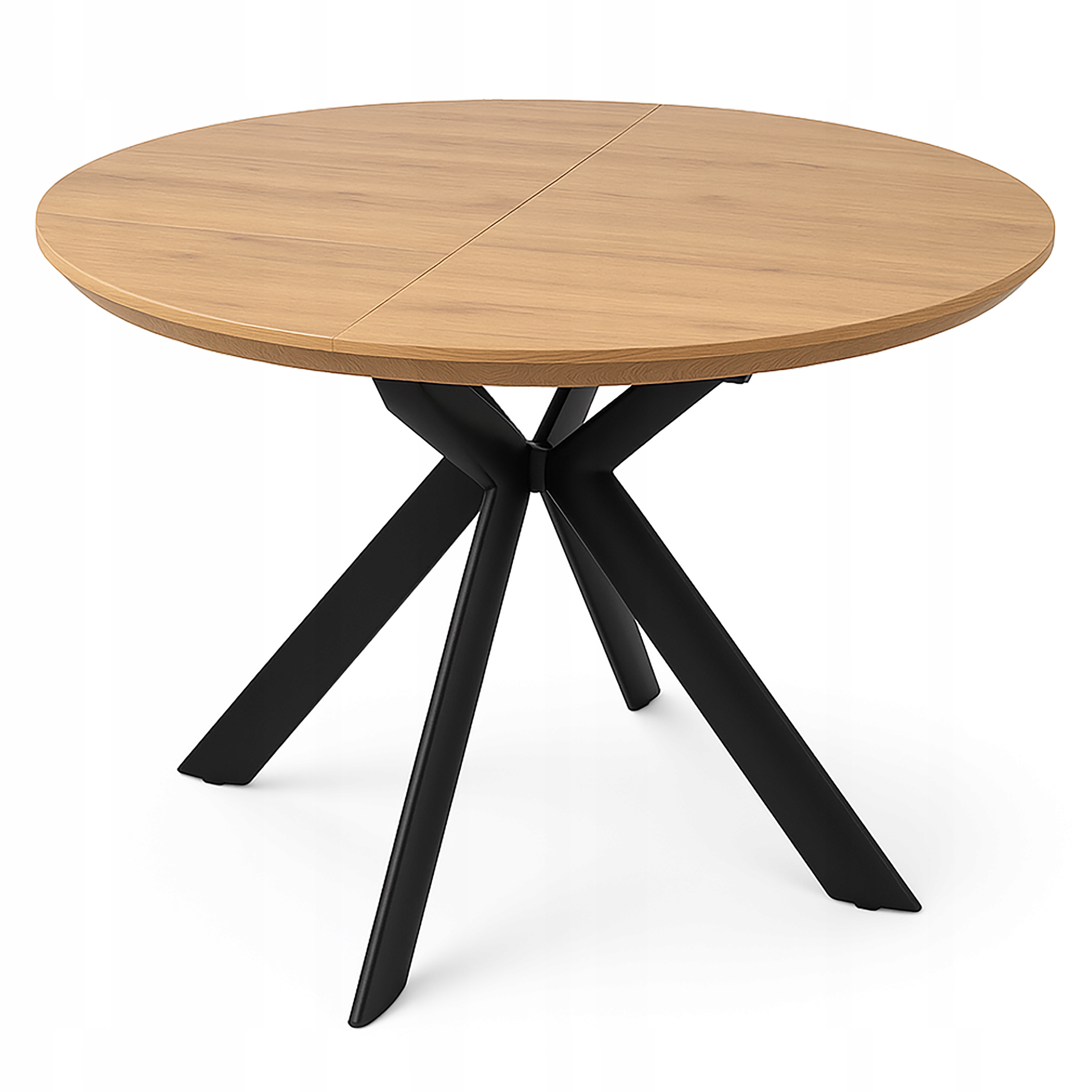 Stół okrągły rozkładany fi 110-150 dąb – Elegancja i funkcjonalność w Twoim domu