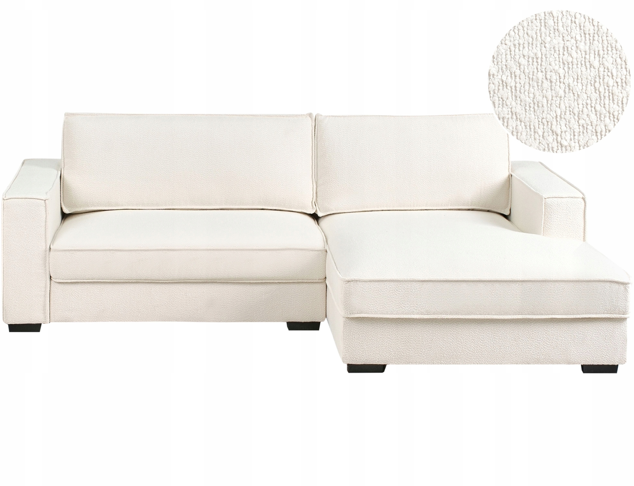 Minimalistyczny design i stylowe obicie boucle