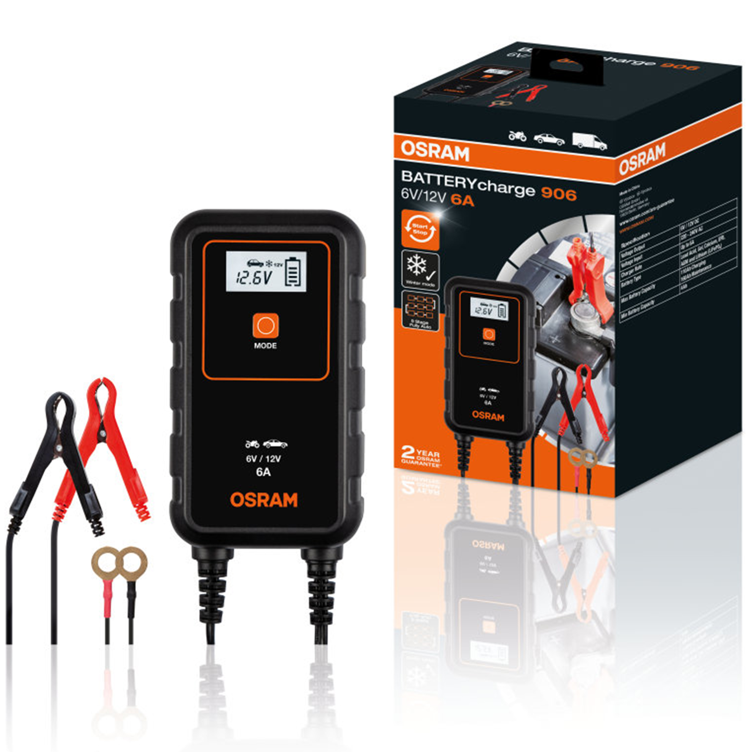 Prostownik Osram BATTERYcharge 906 6/12V - 6A – Niezawodne ładowanie akumulatorów