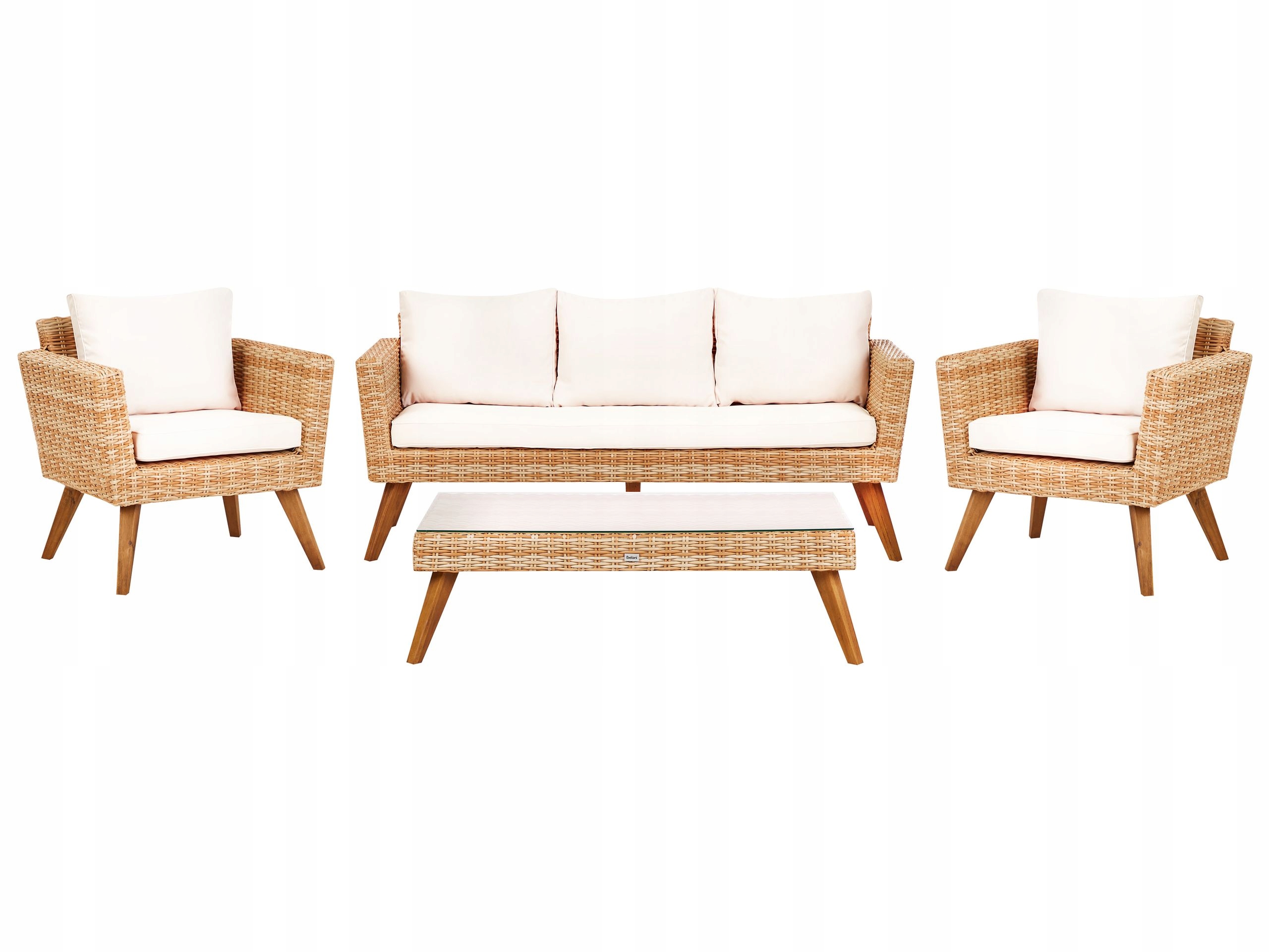 Wygodny zestaw wypoczynkowy z technorattanu