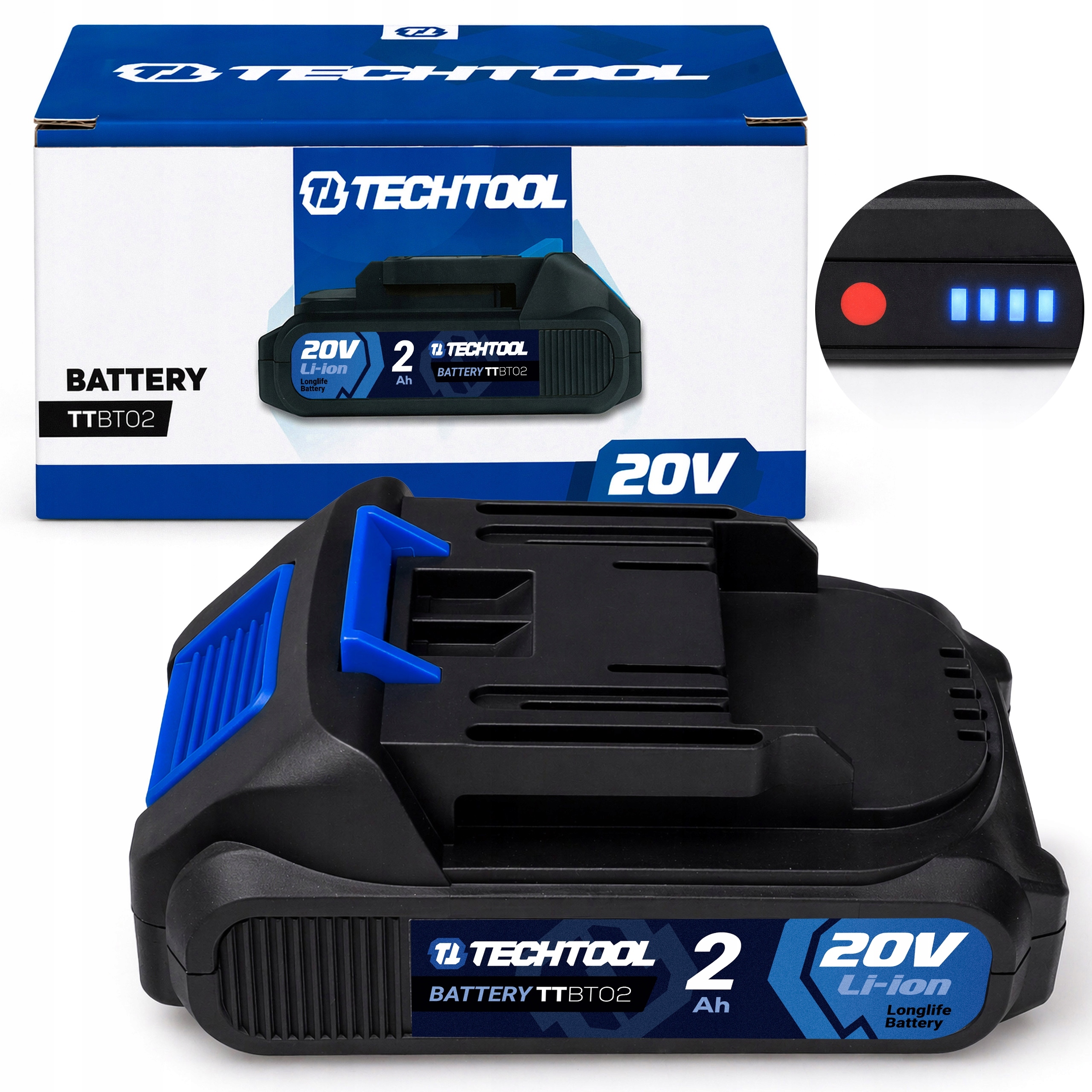 Akumulator Bateria 20 V 2 AH do Sekatora Akumulatorowego Li-ion TechTool – Wydajność i niezawodność w ogrodzie