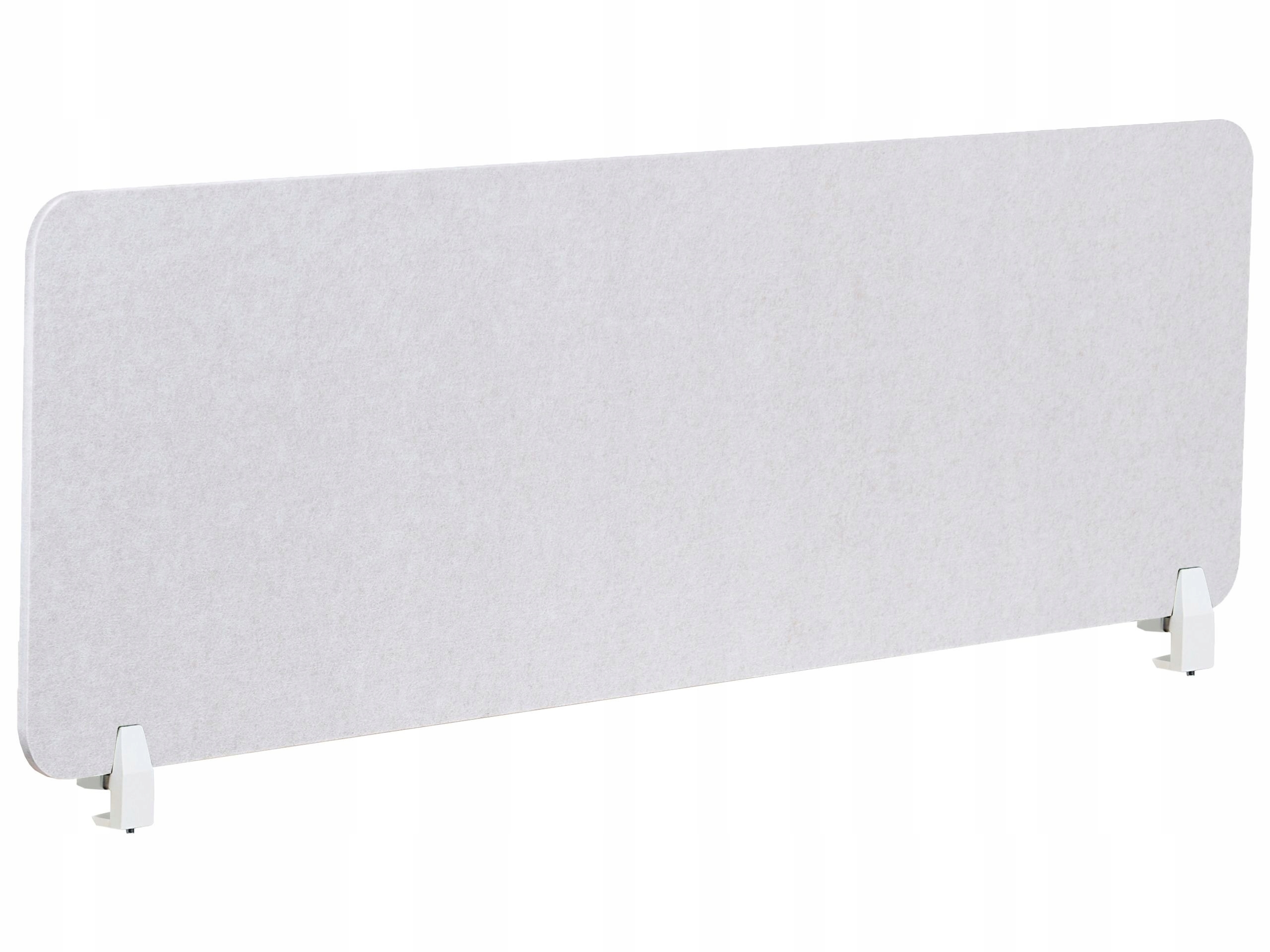 Przegroda na biurko 160 x 50 cm złamana biel SPLIT – Komfort i prywatność w biurze