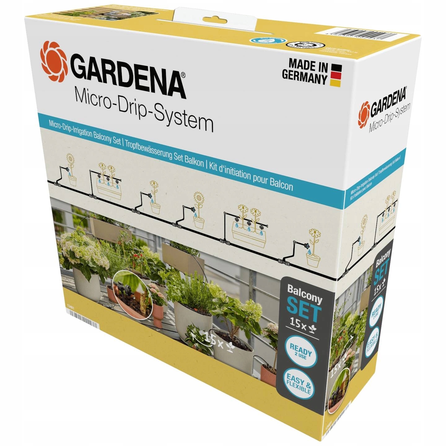 Gardena GARDENA Micro-Drip-System – Zestaw do nawadniania kropelkowego na balkon