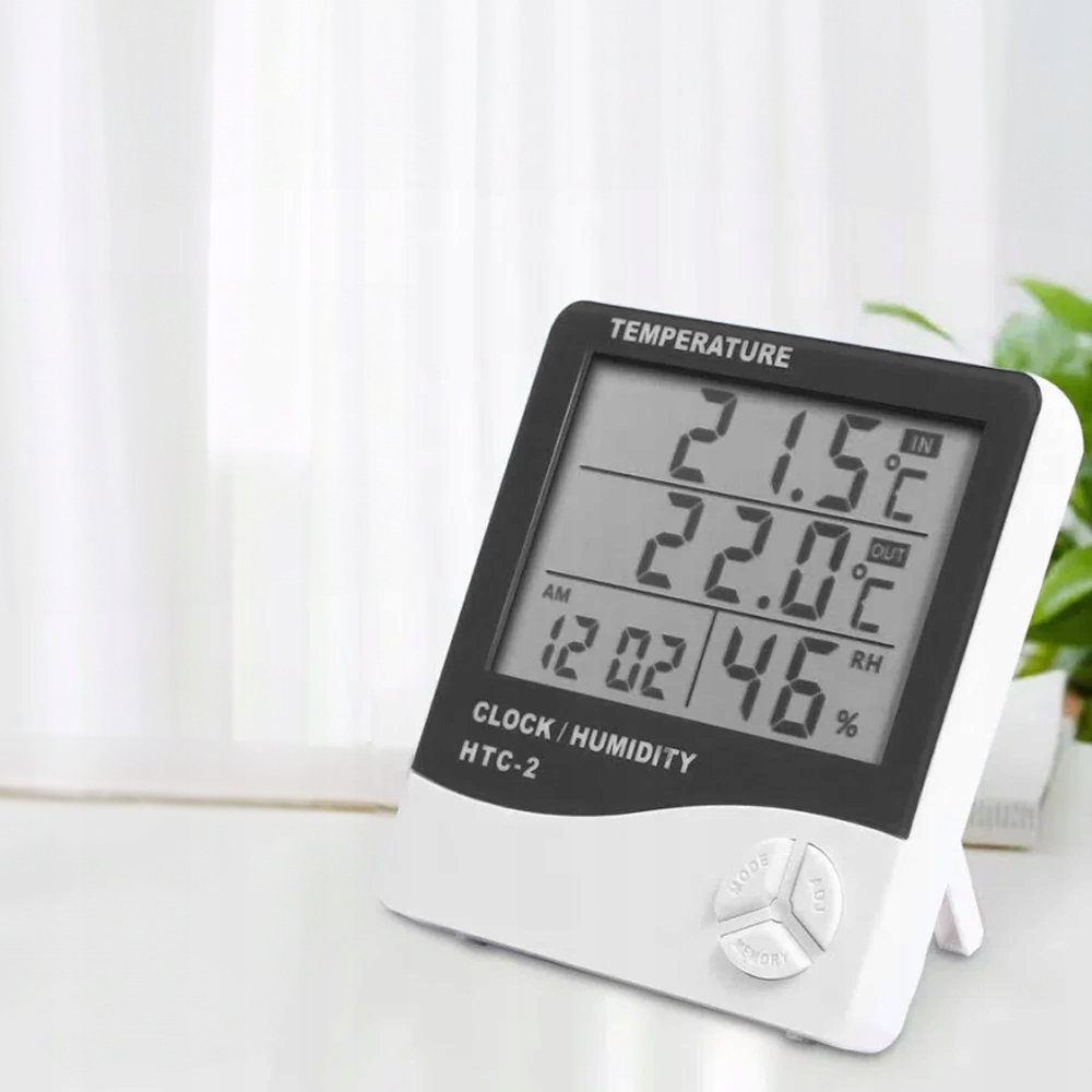 STACJA POGODOWA POGODY TERMOMETR HIGROMETR CZUJNIK SONDA ZEGAR BUDZIK METEO – Twoje okno na pogodę