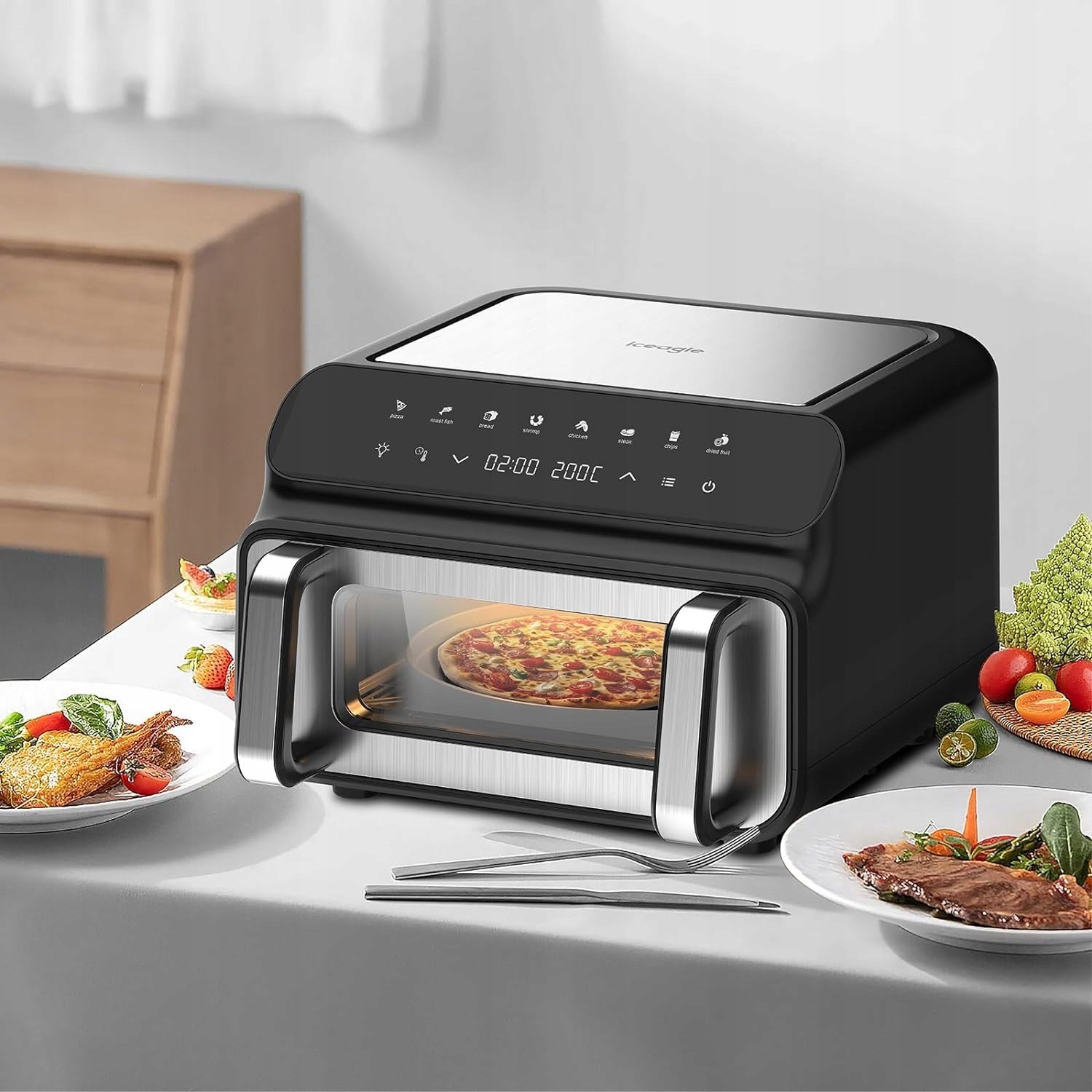 Frytkownica beztłuszczowa Iceagle 10 l 2000 W – Zdrowe gotowanie w Twojej kuchni