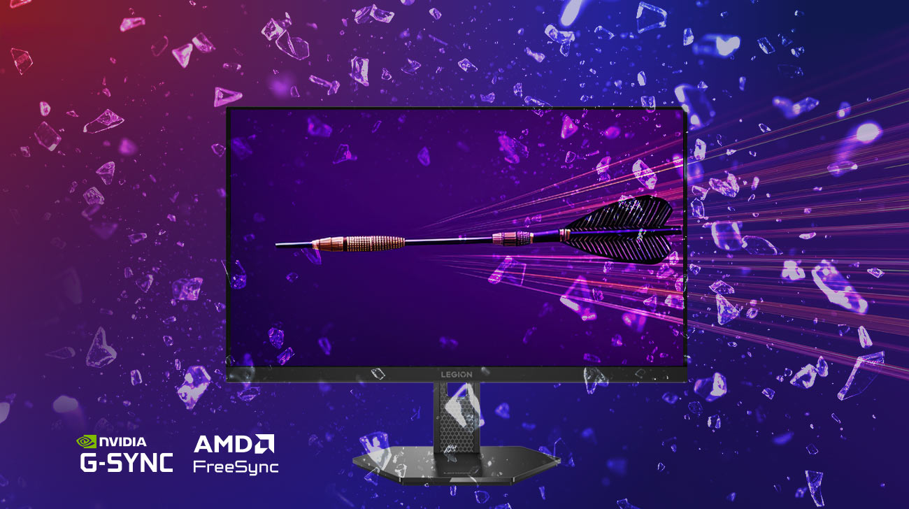 Monitor Lenovo Legion 27QD-10, na ekranie kolorowa tapeta