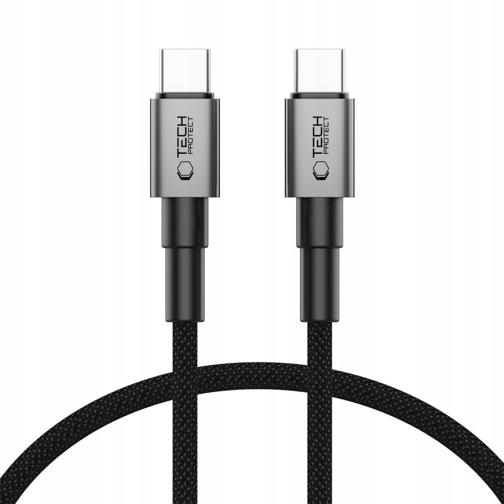 Kabel USB-C - USB-C 0.5 m Szary Tech-Protect Ultraboost DNA – Szybkie i niezawodne ładowanie