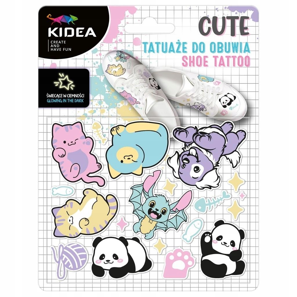 Tatuaz do obuwia Świeć w ciemności CUTE – Oryginalny styl dla Twoich butów