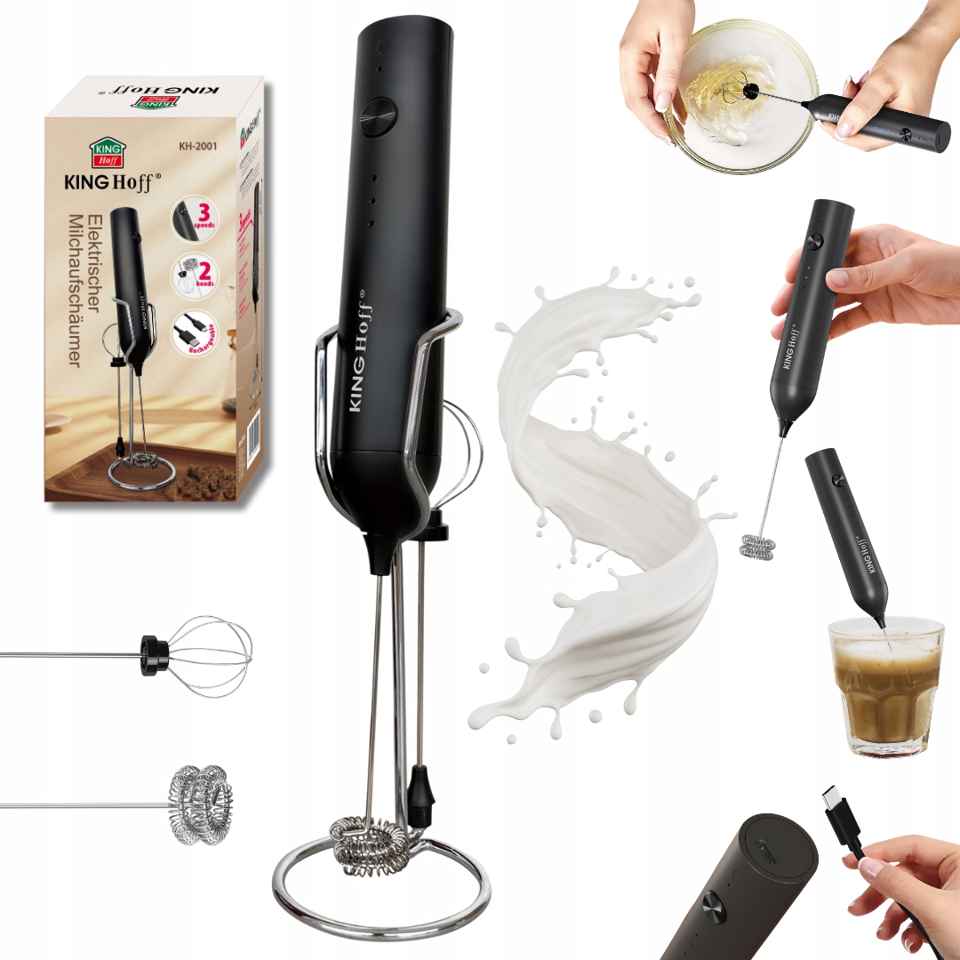 ELEKTRYCZNY MIKSER DO KOKTAJLI SPIENIACZ DO MLEKA KH-2001 – Idealny do Twojej kuchni