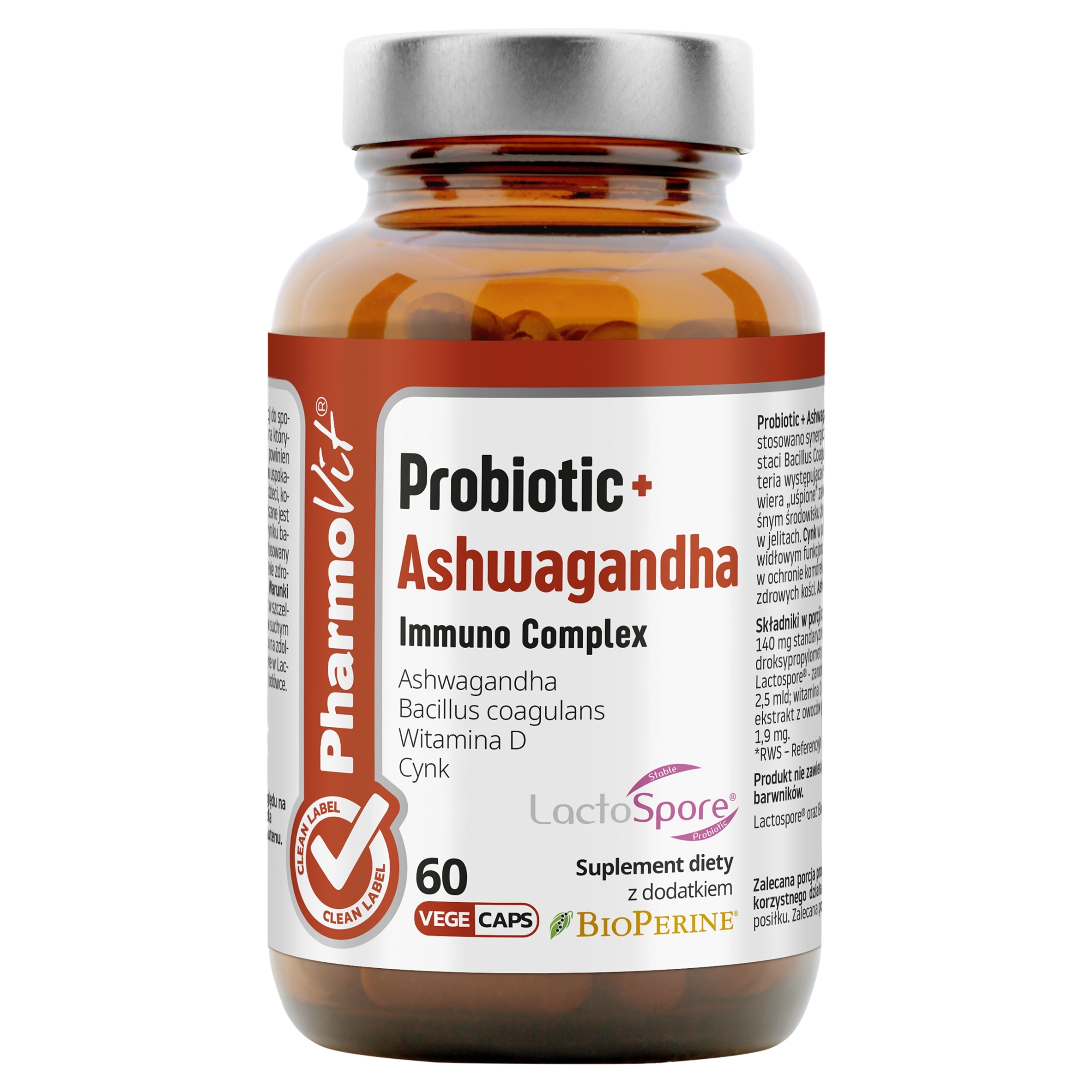 Kluczowe składniki: Probiotyki i Ashwagandha